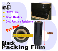 BANSOON ELEPHANT Black Packing Film. Stretch Film. Shrink Wrap. HUGE ROLL. Sold per roll. Pallet Film. packing wrap. luggage wrap