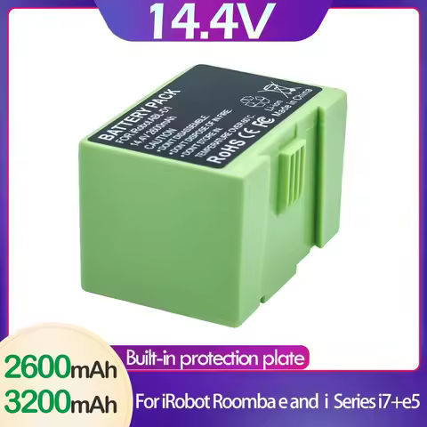 2600/3200mAh 14.4V i7 Battery Replacement for iRobot Roomba e and i Series i7+ e5 7150 i3 3150 i3+ 3