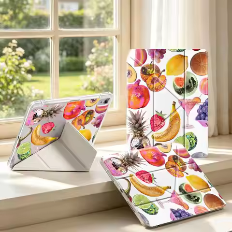 Disco Fruits With Pen Slot Cover Tablet Case For Samsung Galaxy Tab S10 Lite A8 A11 S7 FE S9 Plus A9