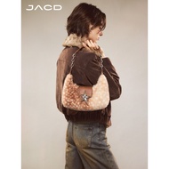 JACD Furry Underarm Bag Women 2026 New Style Summer Furry Bag Plush Bag Shoulder Messenger Bag Femal