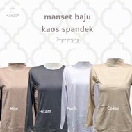 PROMO MANSET KAOS LENGAN PANJANG/ BAHAN SPANDEK