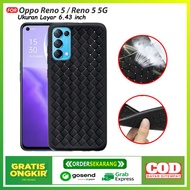 Casing Woven Silicone Case Oppo Reno 5 / Reno 5 5G Cover Silicone