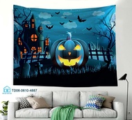 Background decor Halloween Tranh vải treo tường Halloween Chất liệu vải Polyster in 3D siêu đẹp họa 