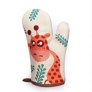 YUEW GIRAFFE Gloves Thick Heat Resistant Oven Cooking / Oven Hand Gloves Baking Microwave Oven Glove