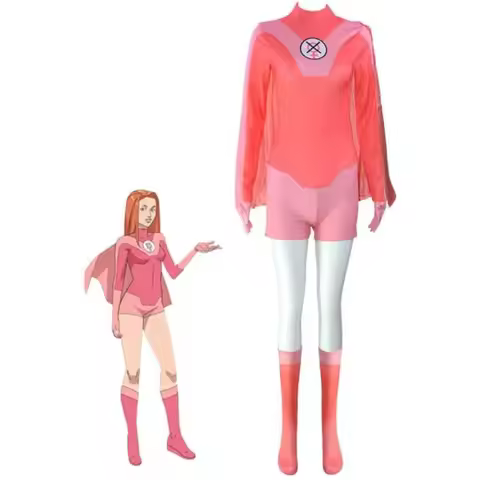 Atom Eve Bodysuit Invincible Cosplay Outfits Halloween Zentai Suit Full Set for Women
