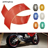 【jettingbuy】 16Pcs 17"18" Strips Motorcycle Car Wheel Tire Stickers Reflective Rim Tape Hot Sale
