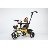 รถเข็นเด็ก จักรยาน3ล้อ จักรยานสามล้อเด็ก มีด้ามเข็น มีสายนิรภัยคาดเอว