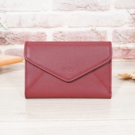 (紅色)簡約信封式9卡1照牛皮中夾4141