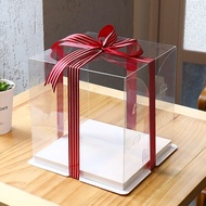 Two-in-One Birthday Cake Box/6/8/Inch Single-Layer Double-Layer Fully Transparent Double-Sided Lamin