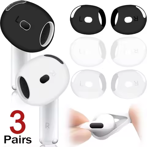 1-3 Pairs Anti-Slip Ear Cover Eartips For Apple Air Pods 4 Replacement Earbuds Cover Thin Earphones 
