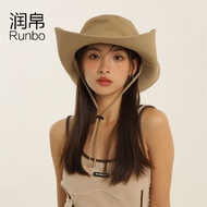 Hiking Hat Fishing Hat Moisturizing Silk Outdoor Hiking Hat Women Western Cowboy Hat 2025 Sun Hat Su