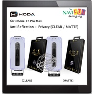 [for iPhone 17 Pro Max][ Privacy | Matte ] hoda® Anti-Reflection Full Coverage Tempered Glass Screen