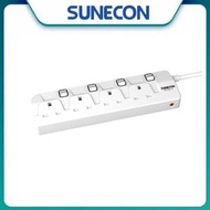 新而光 - (SESE-4) 13A 四位獨立開關安全拖板(連3米線) 防雷拖板 | 電源插座 | 排插