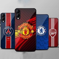 Vivo Y17S Back Cover High Quality Tempered Glass, Printed Football Club