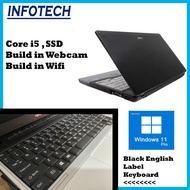 ( Core i5 , SSD , WebCam , Wifi Build in ) Fujitsu Intel Core i5 with SSD Laptop notebook netbook PDPR zoom google Meet
