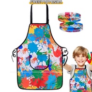 FREEYIO785BH Children Painting Apron, Costume Polyester Art Bibs, Waterproof Easy Clean Kitchen Apro
