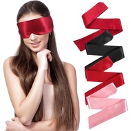 4Pcs Satin Blind Fold for Game, Soft Silk Blackout Blindfold for Adults Couples, 57'' V-Shaped Sleep