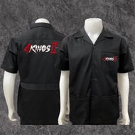 ***ของแถมมากมาย-ของแท้100%-ลด30%***เสื้อช็อปสีดำสกรีนหน้า-หลัง4KINGS