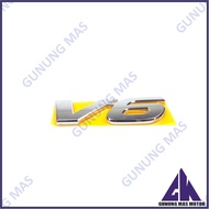 Emblem Logo V6 V 6 Writing Type Chrome Numbers Letters Paste