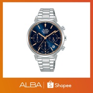 ALBA Philippines AT3H39X1 Blue Dial Stainless Steel Strap Women's Chronograph Watch 36mm