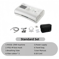 Yuwell Breathcare YH550เครื่อง CPAP แบบอัตโนมัติพร้อมเครื่องทำความชื้นด้วยความร้อนการ์ดรีดเดอร์ sd เ