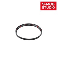 S-MOD SKX007 Chapter Ring Matte Black With RED Marker Seiko Mod