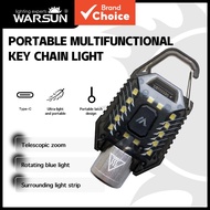 WARSUN G3 Keychain Flashlight, LED Mini Flashlight, Multifunctional Portable Torch, Compact Outdoor 