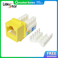 Ranstar Ls-6Ktvm-U1Yl Keystone Jack Cat6 Utp 8P8C Slim Type Yellow Made in Taiwan