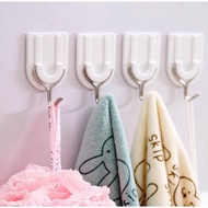 Powerful Hook (1 set 6 pcs) Punch Free Sticking Transparent Glue Hook Self Adhesive Mini Hooks Stick