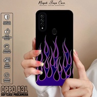 Softcase Hp Oppo A31 - Case Oppo A31 Motif FIRE - Casing Oppo A31 - Silicone Hp Oppo A31 - Hp Protec
