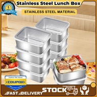 Stainless Steel 410 Lunch Box Refrigerator Food Storage Box Microwavable Leak-Proof Sealed-Lid Stack
