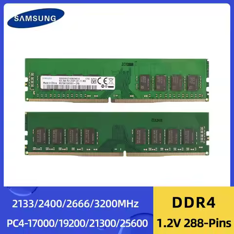 SAMSUNG DDR4 4GB 8GB 3200AA 2666V 2400T 2133P Desktop RAM 288Pin 1.2V DIMM PC4-25600 Non-ECC Memorie