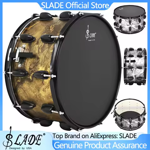 SLADE Snare Drum 14x8 Inch Premium Poplar Drum Shell 10-Lug Snare Drum Set Professional Percussion I