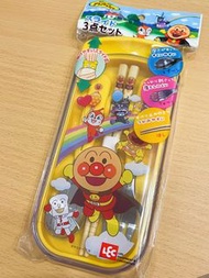 全新 麵包超人 餐具套裝 筷子 連收納盒
