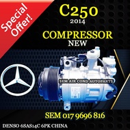 MERCEDES-BENZ C250 2014 YEAR 6SAS14C 6PK CHINA DENSO ND NEW COMPRESSOR/ KOMPRESOR (CAR AIRCOND SYSTE