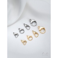 Ala-Titanium Steel Non-Fading Heart-Shaped Buckle Lobster Stainless QQ Round Spring Jewelry Connecti