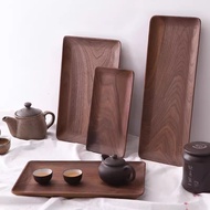 North American Black Walnut Solid Wood Tray Rectangular Kung Fu Tea Tray Wooden Japanese Household F