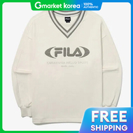 FILA | เสอยดโอเวอรไซส คอว รน FS2POG3151F สขาว แขนยาว สำหรบผหญง