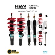 Honda Civic FC/FE 2016+ - H&W S6 Series (Adjustable Coilover)