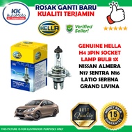 1 Biji Genuine Hella H4 3PIN 12V 60/55W Nissan Almera N17 Sentra N16 Latio Serena Grand Livina Stand