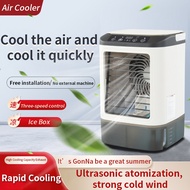 SG Stock Mini Air Cooler Portable Air Conditioner 4 in 1 USB Cooler Aircon Standing Fan 3 Cool Mist &amp; Light