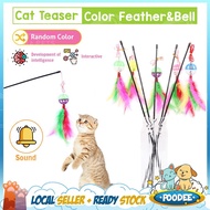 POODEE Pets Malaysia Colorful Furry Fun Ball Feather Cat Teaser Cat Toys Mainan Kucing (55CM)