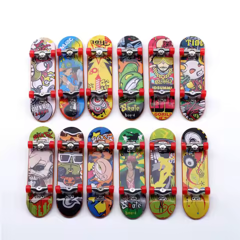 3 PCS Fingerboard Finger Scooter Mini Skateboard Deck Alloy/Plastic Antistress Tech Bracket Desktop 