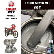 [Yamaha RXZ Engine Silver Met Y5041 ] Cat 2K AIKKA Cover Engine Paint Tahan Panas DIY Cat Tin Spray 
