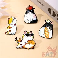 ✿ Foodie Cat‌ Brooches ✿ 1Pc/4Pcs Funny Cats Doodle Enamel Pins Backpack Button Badge Brooch