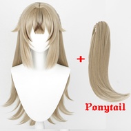 Genshin Impact Kirara Cosplay Wig Light Brown Heat Resistant Synthetic Wig With Ponytail  Kirara Cos
