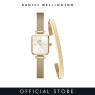 Daniel Wellington Gift Set - Quadro Mini 15.4x18.2mm Evergold Gold Champagne + Classic Bracelet Gold Small - Gift set for women - DW Official - Watch &amp; Jewelry set