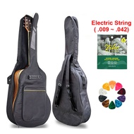 38 40 41 Inch Acoustic Guitar Bag Acoustic 41 Inch Padded With ZIKO Guitar String SET Aksesori Beg G