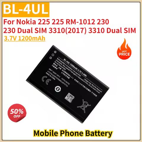 BL-4UL High Quality Phone Battery 3.7V 1200mAh for Nokia 225 225 RM-1012 230 230 Dual SIM 3310(2017)