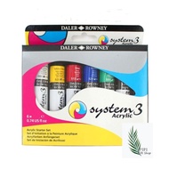 Daler Rowney System 3 Acylic Paint Process Set of 6 x 59ml